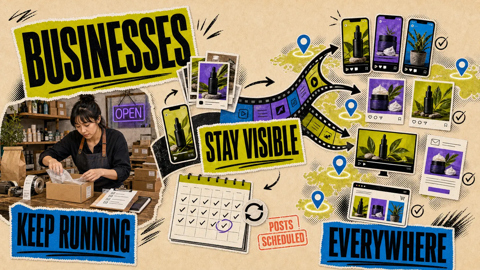 Businesses: stay visible everywhere with scheduled posts