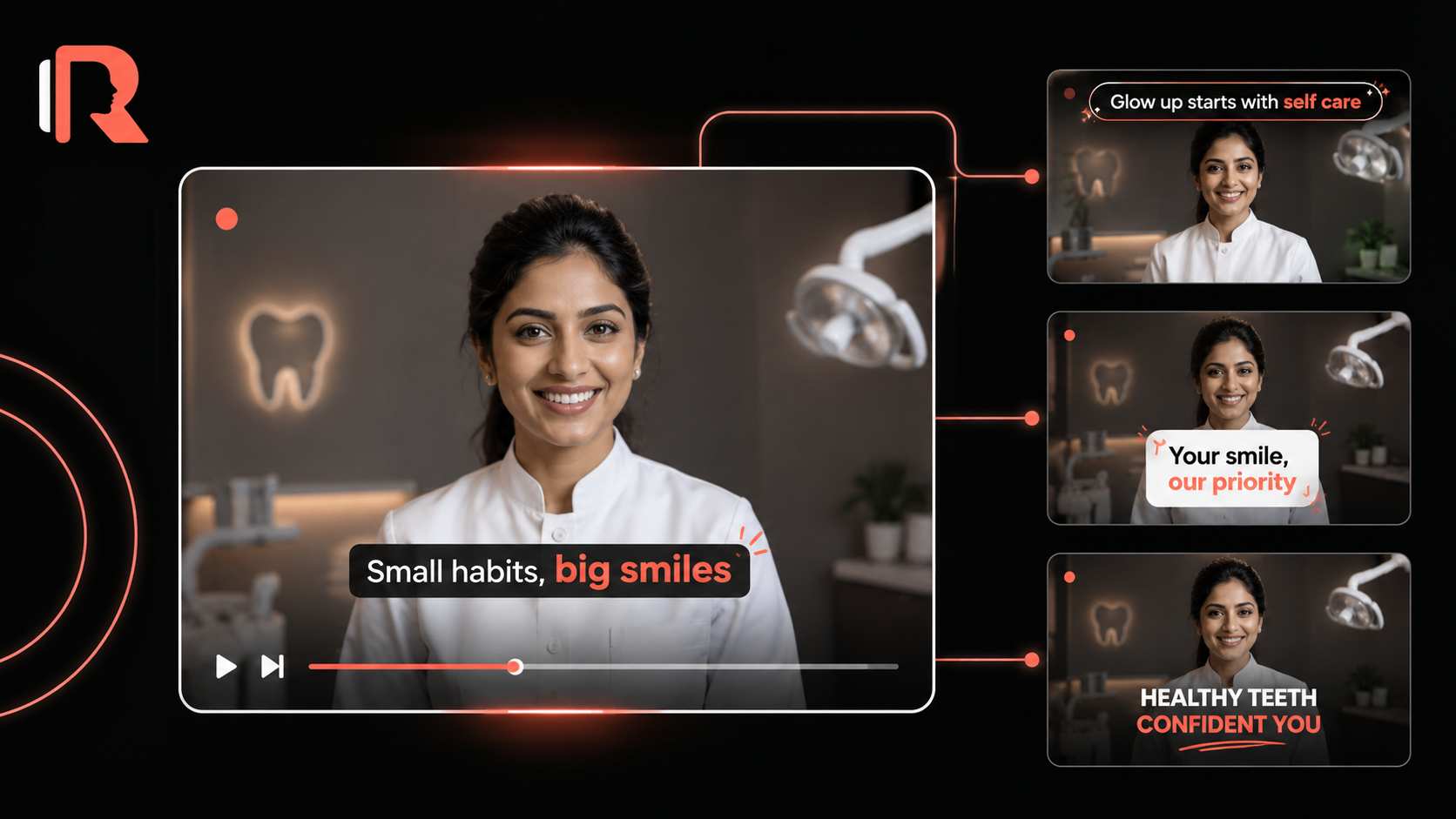 Auto-timed captions with style and placement options